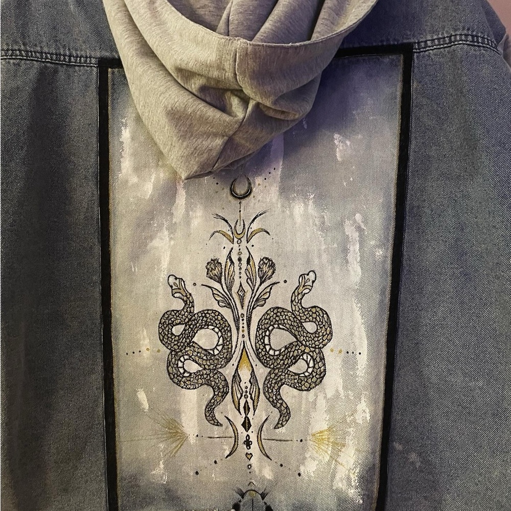Hand painted denim jacket